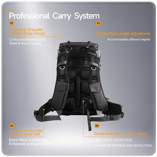 Lancer 300W Power Backpack -For Camera/Drone/Gear Storage + Long Lasting Power Supply+ Snaparm Shoot (Black)