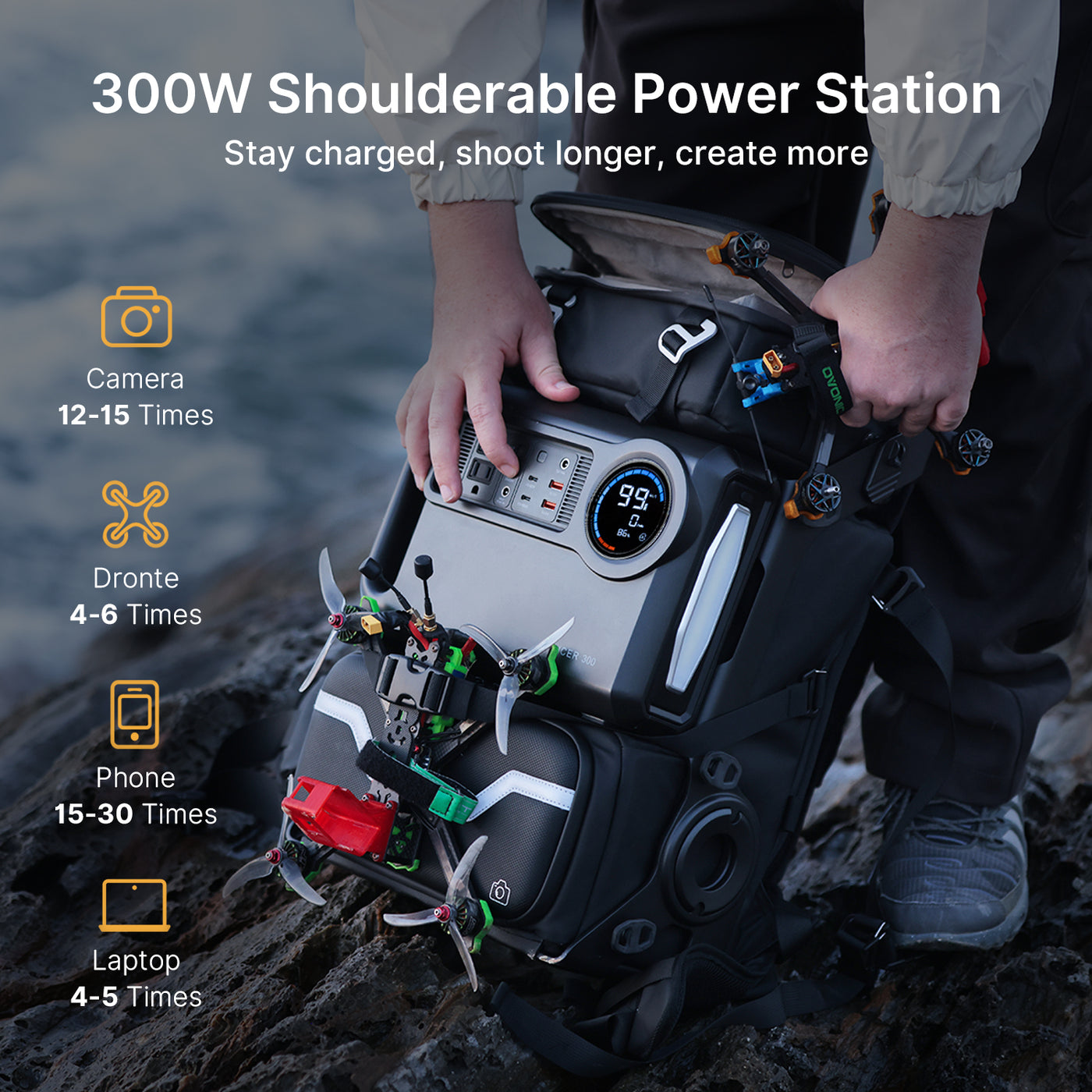 Lancer300 Modular Outdoor Backpack with Power and Magic Arm