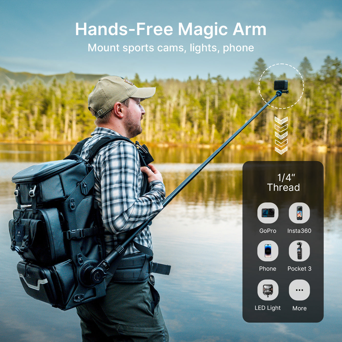 Lancer300 Modular Outdoor Backpack with Power and Magic Arm