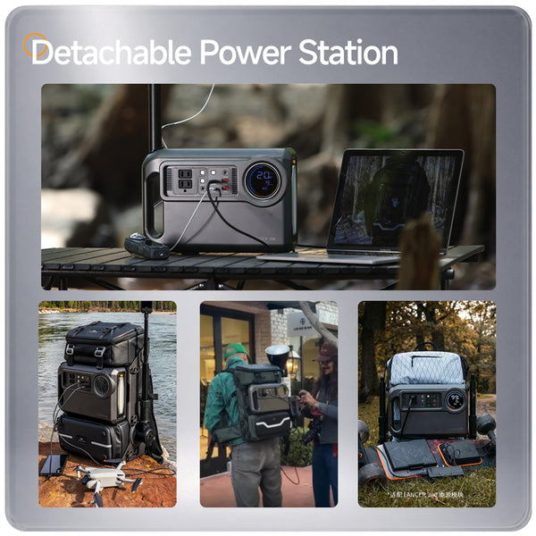 Lancer 300W Power Backpack -For Camera/Drone/Gear Storage + Long Lasting Power Supply+ Snaparm Shoot (Black）