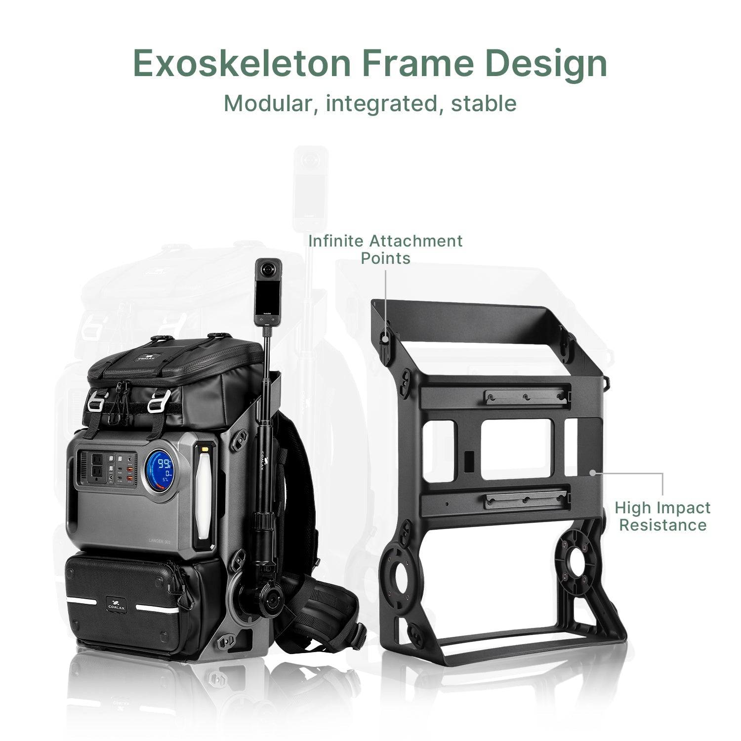 Lancer100 TSA Compliant Travel Camera Backpack with 100W Power