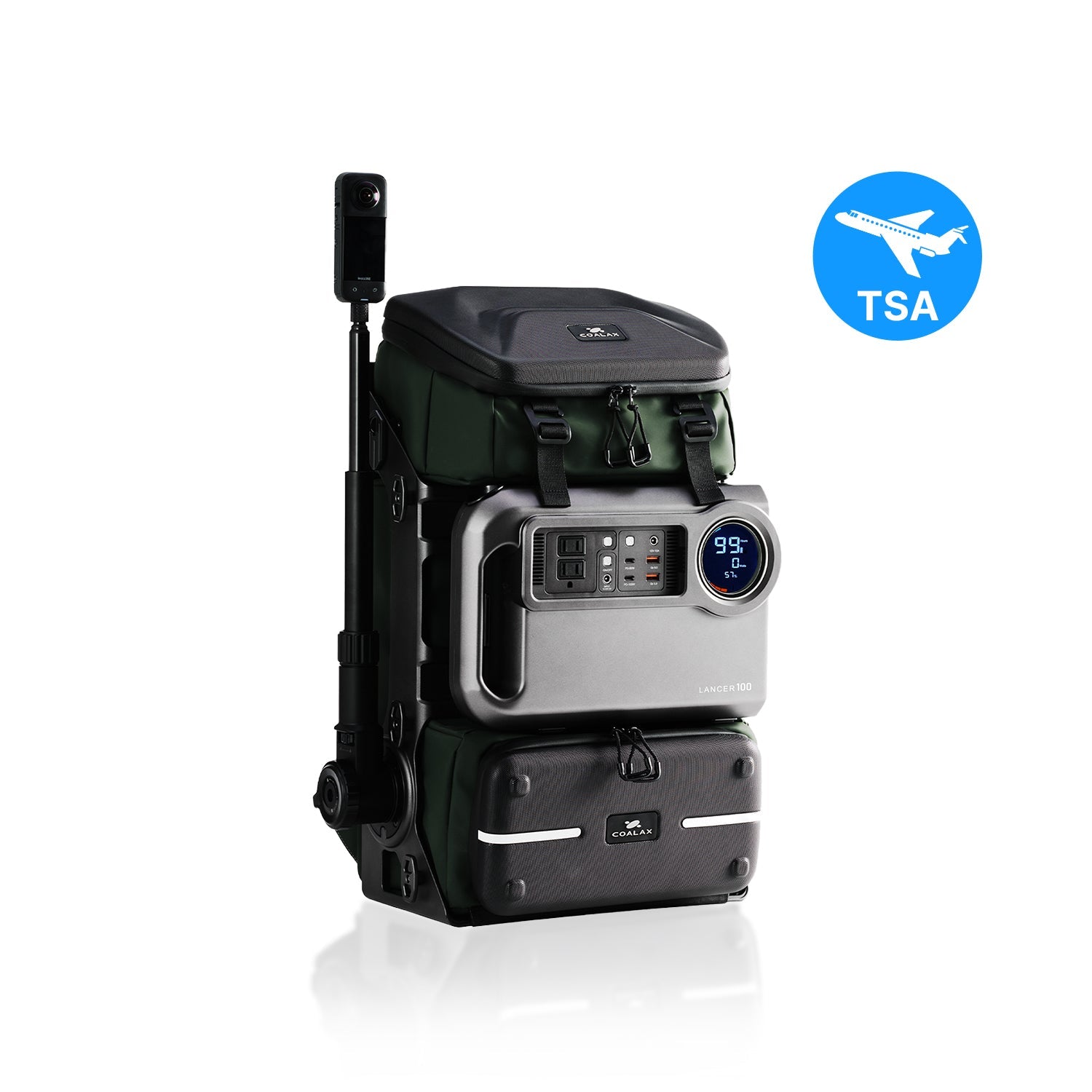 Lancer300 Modular Outdoor Backpack with Power and Magic Arm - Coalax