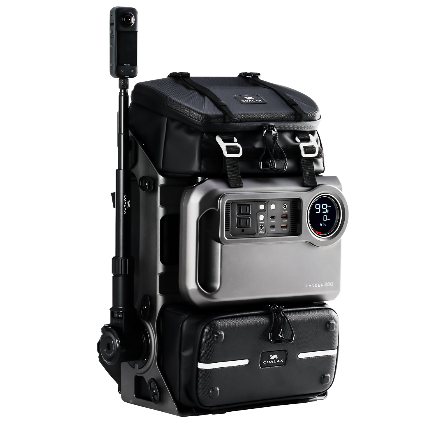 Lancer300 Modular Outdoor Backpack with Power and Magic Arm - Coalax