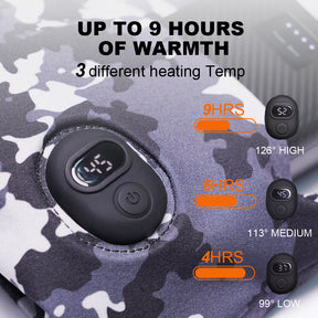 Electric Heating Scarf for Neck Pain Relief -- Black Camo